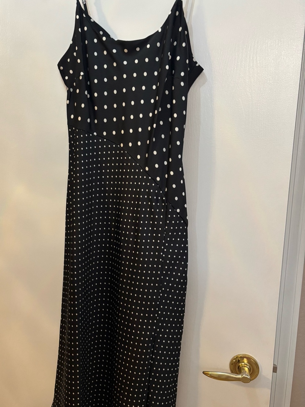 A new day Black and White Polka Dot Slip Dress size medium